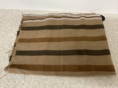 Designer Fabric Remnant Browns Suede Texture Stripe 54” X 34”