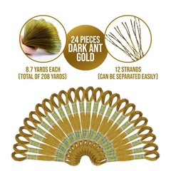 ThreadNanny New 24 Metallic Deep Gold Antique Floss, Floss