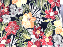 Floral Outdoor Patio Upholstery Fabric Large Colorful Blooms By The Yard