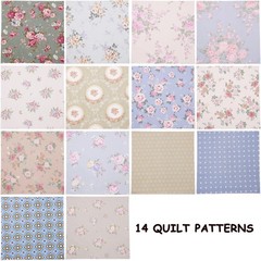 84Pcs 5×5 Fabric Squares for Quilting, Charm Packs for Quilting 5 inch, Flora…