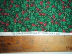 VINTAGE 2 Yards FABRI-QUILT OZARK CHRISTMAS Quilt Fabric For Sale Calico