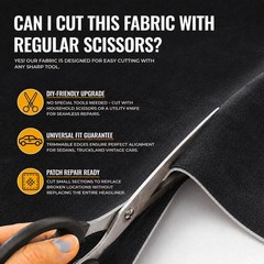 Headliner Fabric 108″ L x 60″ W Foam Backing for Car Truck RV SUV Boat Black