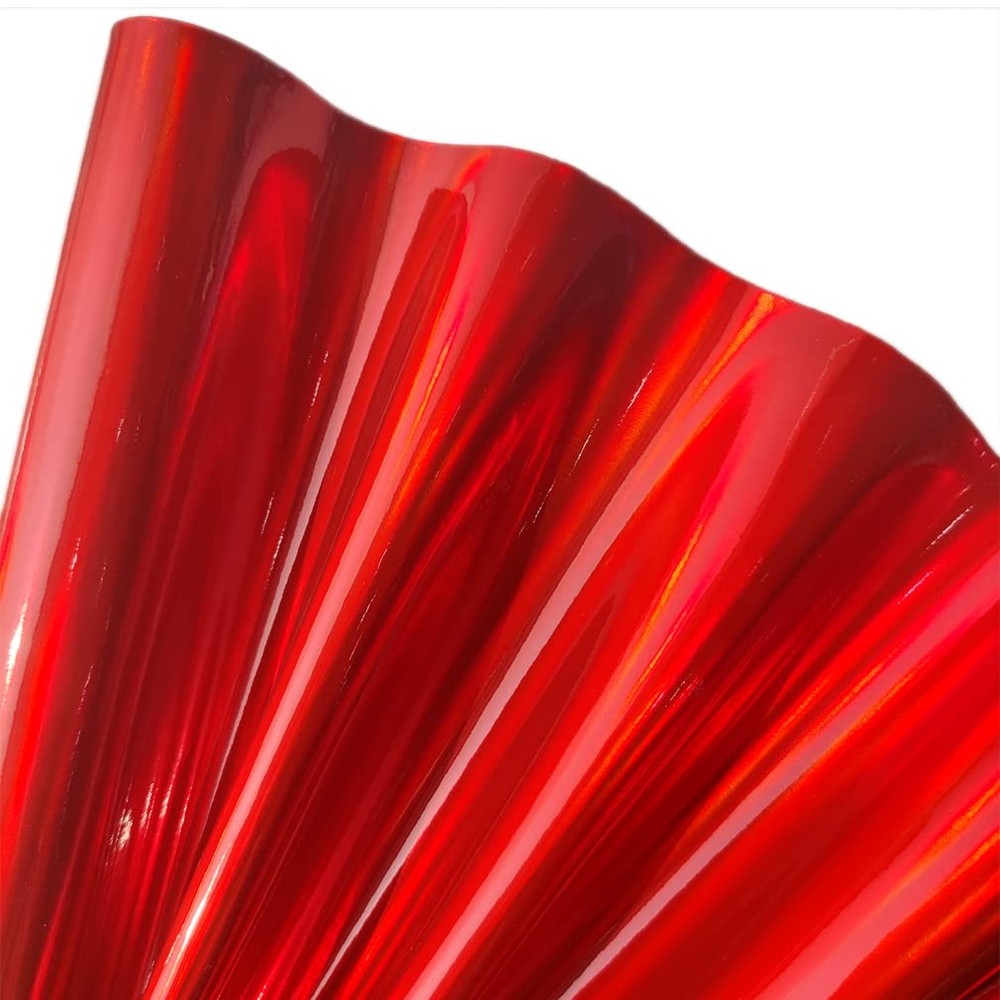 11.8″X53″ Holographic Faux Leather Fabric, Mirror Reflective Vinyl for DIY Hair