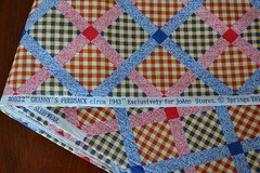 By 1/2 Yd, 43″ Wide, “Granny’s Feed Sack” Reproduction Quilt Cotton/Springs,M445