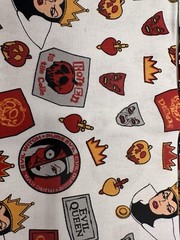 Lot 5 FAT QUARTERS Disney Villains Fabric Maleficent Cruella Ursella Evil Queen