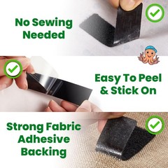 Double-Sided Adhesive Fabric Strips – 1×4 Inch for Crafts, Easy No Sew Solution