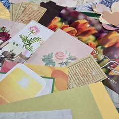 Junk Journal Lot 1Lb Ephemera Trim Lace Fabric Craft Collage Paper Book Cover
