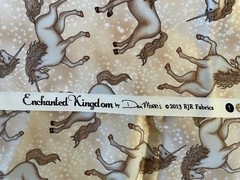 1 Yd Enchanted Kingdom Unicorn Dan Morris, RJR Fabrics Cotton Quilt Fabric 2013