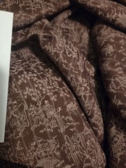 VTG CHINOISERIE Soverign Textiles Fabric Brown/Cream/Sewing/Craft/Home/44″/BTY