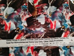 Wild Wings & Janene Grende Bald Eagle America Fabric 3 Yards 108″ X 42″