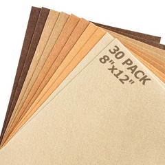 Brown Felt Fabric Sheets 8×12 Inch 30 PCS 1mm Stiff Crafts Sewing DIY