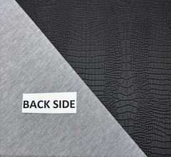 BLACK ALLIGATOR VINYL AUTO SEAT COVER AUTOMOTIVE UPHOLSTERY FABRIC BY YARD 54″W