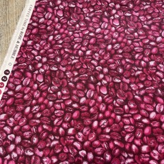 Coffee Time by Rose & Hubble Wine Color Coffee Beans Cotton By The Half Yard