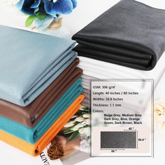 M Mute Touch Faux Leather Fabric, 58” x 80” (147cm x 200cm) Waterproof
