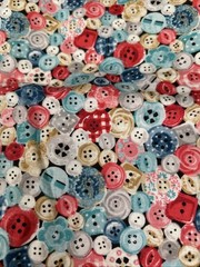 STICH IN TIME BUTTONS Fabric Makower UK 2yd x 44”