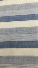 BLUE & WHITE STRIPE WEAVE COTTON– 1 3/8 YARDS