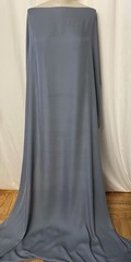 100% French Silk Georgette Slate Blue Muted Steel Grey Fabric 2.5Yards 45″ Wide