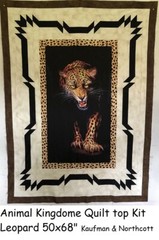 Animal Kingdom Animal Leopard Panel cotton quilt fabric Kaufman 24×44 19869-286