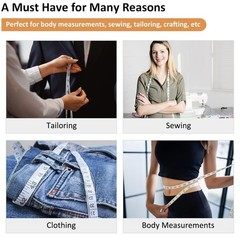 3-Pack Tape Measure Body Double Scale Soft Measuring Tape 60inch (150cm), Fle…