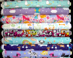 Cotton Flannel Unicorn Cats Dogs Floral Fox Tie Dye Sweater Sniff Woof FQ HY BTY