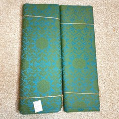 Riverdale Montrose Upholstery Decor Fabric Teal Blue Green Damask 9.25 yd 2 Pc