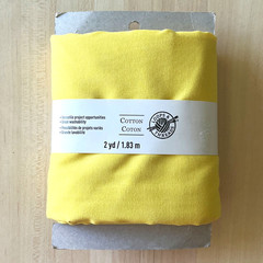 Pre Cut Cotton Fabric 2 yds – SOLID YELLOW GOLDEN – Loops & Threads 43″ wide NEW