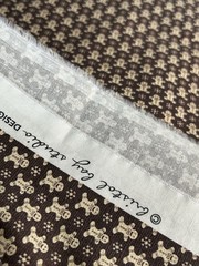 JoAnn Brown Gingerbread Fabric Christmas Polycotton1 Y Holiday Beige F70