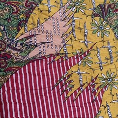 South Asian Raw Thin Woven Multicolor Paisley Striped Clothing Fabric 139×40”