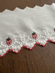 Strawberry Embroidered Lace By The Yard, New