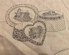 Cottage Core Country Fair Craft Panel Band Box Lid Or Pillow Or Appliqué Panels