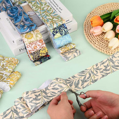 50Pcs William Morris Floral Jelly Fabric Strips Roll for Quilting Crafting Sprin