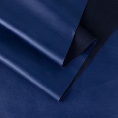 Smooth Faux Leather Fabric 16″ x 54″ Soft Solid Color Vegan Navy Blue