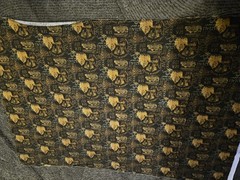 David Textiles Chateau Nouveau Wine Fabiano Gold Black cotton fabric 43 X 28