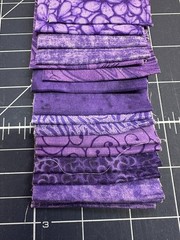 18 PC 2.5″ Jelly Roll Strips Die Cut Beautiful Mix, Purple bundle of joy