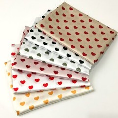 1 Yard X 1.48 meter Love Hearts Satin Fabric Silky Charmeuse Material For Scarf