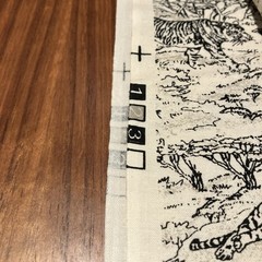 Classic Cottons Tigers Elephants Toile Black White Print Cotton Fabric 4 Yards
