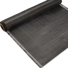 6.5ft x 12″ Carbon Fiber Fabric Roll – 2×2 Twill Weave 3K/220g for Cars, Boats,