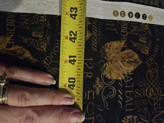 David Textiles Chateau Nouveau Wine Fabiano Gold Black cotton fabric 43 X 28