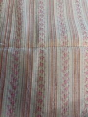VTG Peter Pan Beautiful Pink Florals Stripes Raised Lines Dimity BTFQ