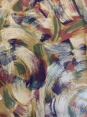 Brush Stroke Vintage Fabric Chris Stone Sheen 47×56 Abstract Blue Red Green