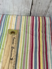 Fabric Twill Cotton Decorator 1.33 Yard 56″ Wide Unbranded Pastel Stripe Washed