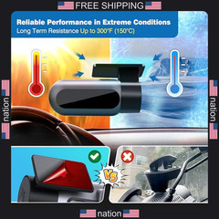 4-Pack Double-Sided Adhesive Pads for Dash Cam Mounts Heat-Resistant