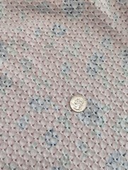 Pre Smocked Pink Blue Rose Floral Knit Fabric 1.3 Yds X 65″ Latt Greene 1996