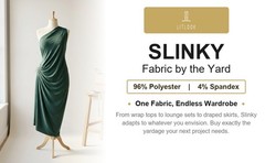 Slinky Crepe Knit Fabric by the Yard 4-Way Stretch 260 GSM Poly Spandex Dresses