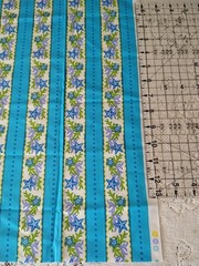 BTFQ Fabric Island Delight by FreeSpirit Beach Tropical Starfish Blue Stripe