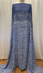100% Rayon Georgette Blue Ombre Paisley Print Fabric By The Yard 56″ Wide