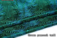 Ancient Chinese Tang Diy Costume Kimono Cos Faux Silk Peacock Tail Sewing Fabric