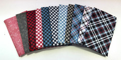 HUGE MODA “Branded” 37 PC Bundle Fat Eighths Cotton Fabric Red White Blue 9″x22″