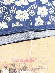 Vintage Flower Printed Denim