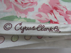 1 of 12 yds Cyrus Clark Fabric Romantic Pink Floral Roses Print Cotton 44″ Wide